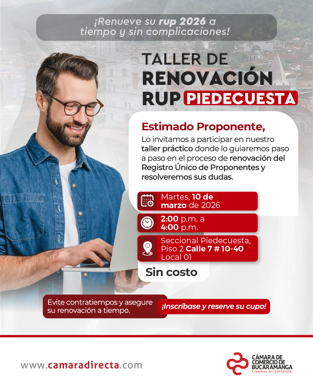 TALLER RENOVACI&Oacute;N RUP 10 MARZO 2026 PIEDECUESTA 