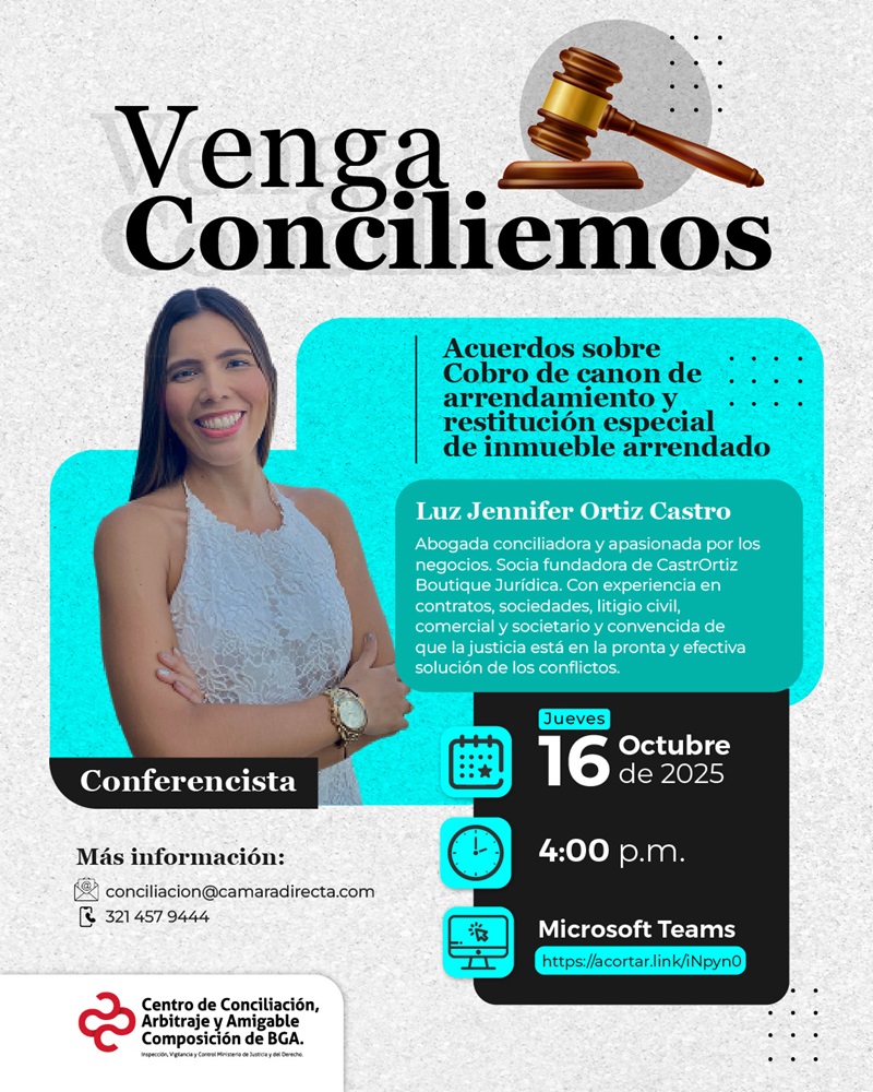 VENGA CONCILIEMOS - ACUERDOS SOBRE COBRO DE CANON DE ARRENDAMIENTO Y RESTITUCIÓN ESPECIAL DE INMUEBLE 