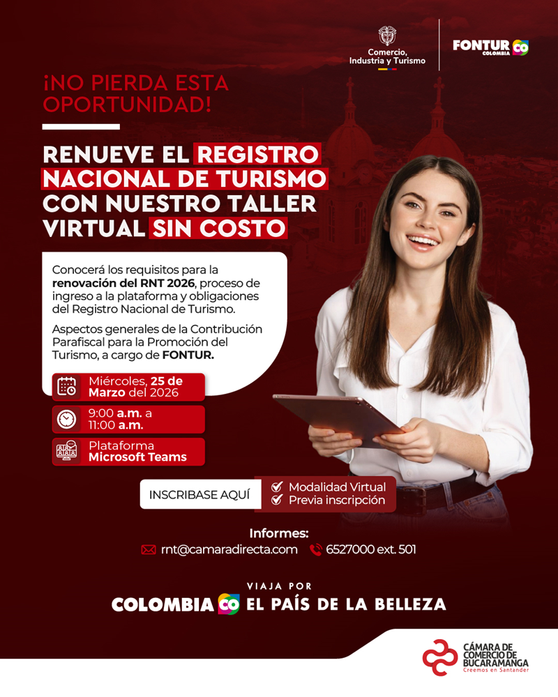 TALLER RENOVACI&Oacute;N DEL REGISTRO NACIONAL DE TURISMO 25 MARZO 2026 VIRTUAL
