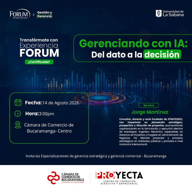 MASTERCLASS "GERENCIANDO CON IA: DEL DATO A LA DECISI&Oacute;N"