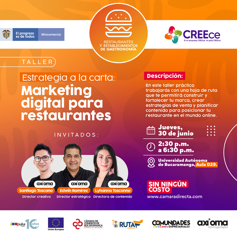 TALLER ESTRATEGIA A LA CARTA: MARKETING DIGITAL PARA RESTAURANTES