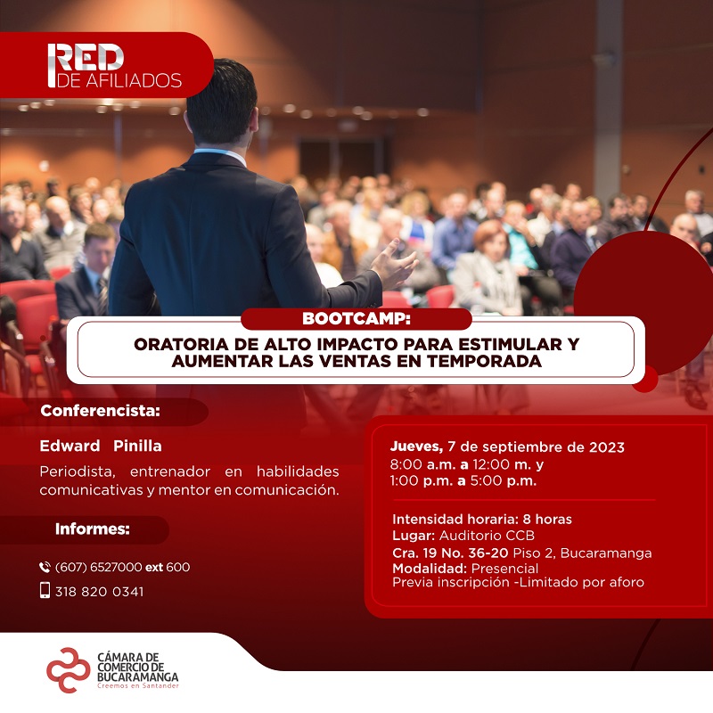 BOOTCAMP ORATORIA DE ALTO IMPACTO PARA ESTIMULAR Y AUMENTAR LAS VENTAS EN TEMPORADA 