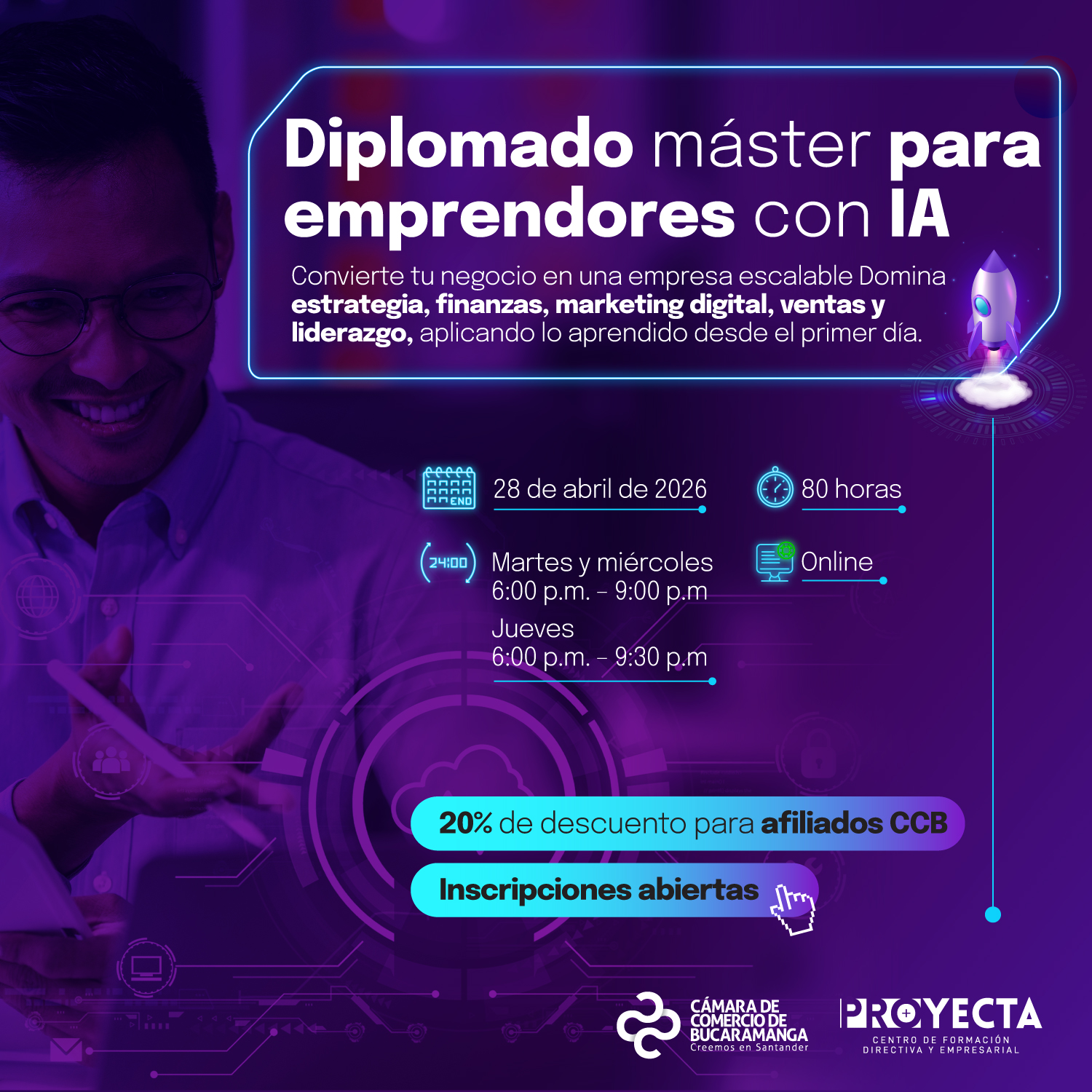 DIPLOMADO M&Aacute;STER PARA EMPRENDEDORES CON IA