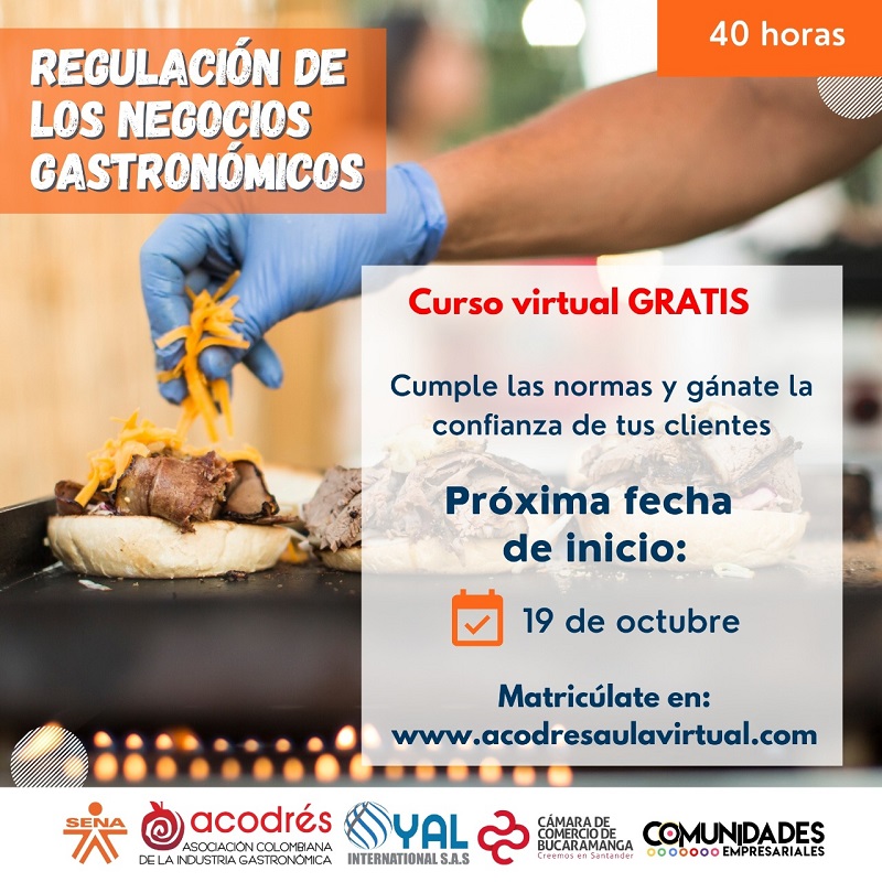 CURSO VIRTUAL GRATIS - REGULACIÓN DE LOS NEGOCIOS GASTRONÓMICOS