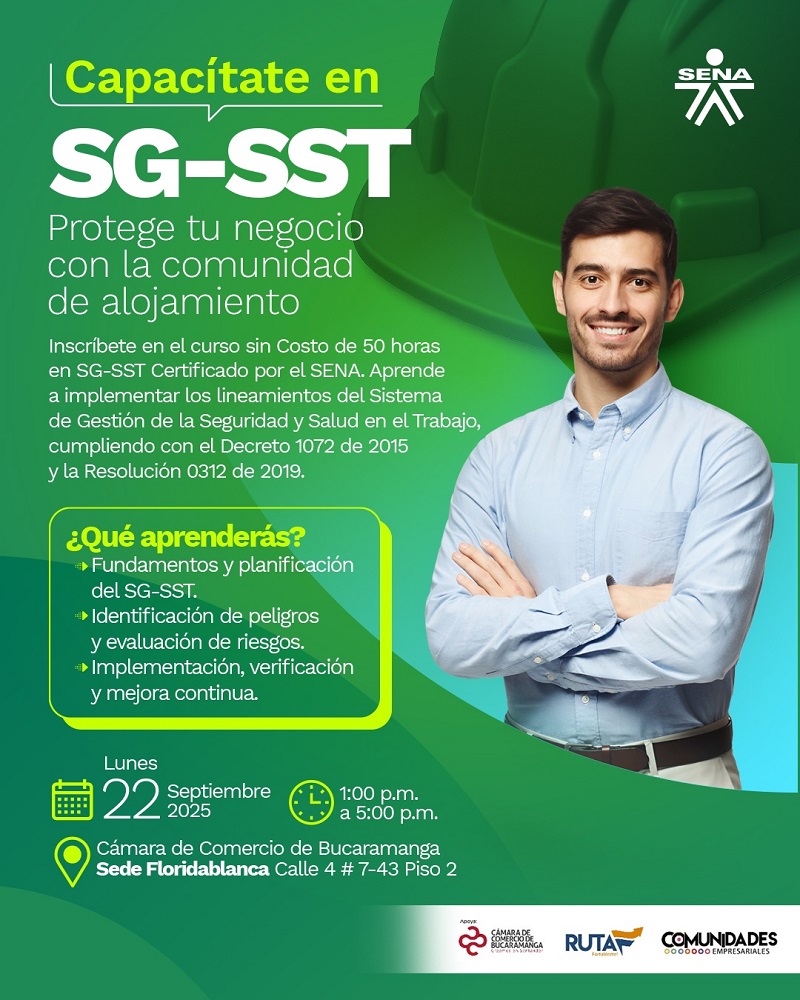 ¡CAPACÍTATE EN SG-SST Y PROTEGE TU NEGOCIO! 