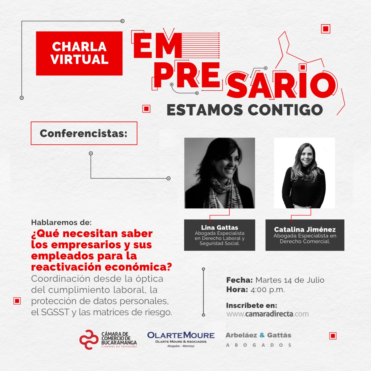 CHARLA VIRTUAL - ¿QUÉ NECESITAN SABER LOS EMPRESARIOS Y SUS EMPLEADOS PARA LA REACTIVACIÓN ECONÓMICA?