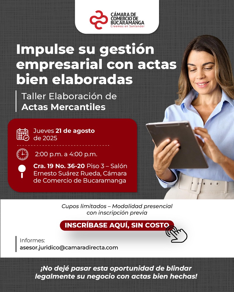 TALLER ELABORACIÓN DE ACTAS MERCANTILES