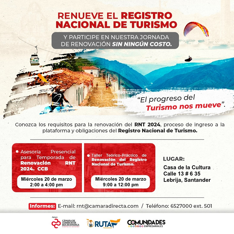 TALLER TEÓRICO-PRÁCTICO DE RENOVACIÓN DEL RNT 20 MARZO 2024 - LEBRIJA