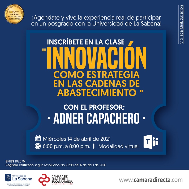 CLASE DE INNOVACIÓN COMO ESTRATEGIA EN LAS CADENAS DE ABASTECIMIENTO