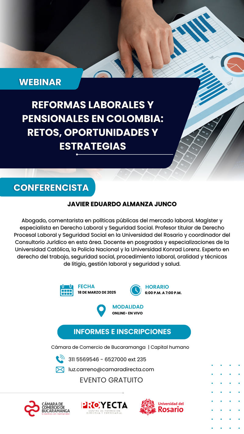 WEBINAR REFORMAS LABORALES Y PENSIONALES EN COLOMBIA