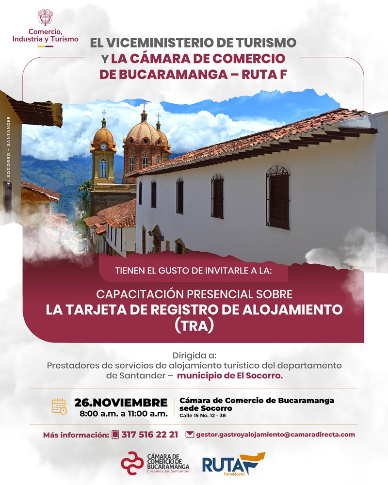 TALLER TARJETA DE REGISTRO DE ALOJAMIENTO (TRA) SOCORRO