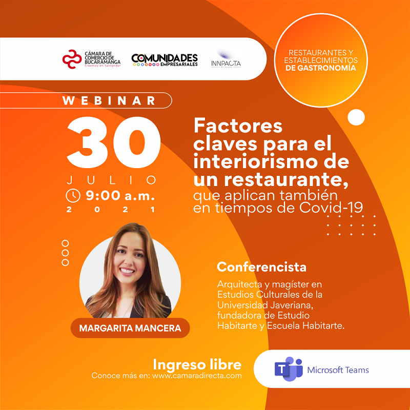 WEBINAR FACTORES CLAVES PARA EL INTERIORISMO DE UN RESTAURANTE