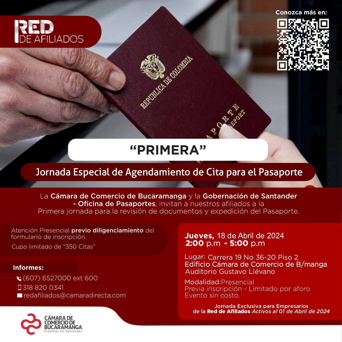 PRIMERA JORNADA ESPECIAL DE AGENDAMIENTO DE CITA PARA EL PASAPORTE