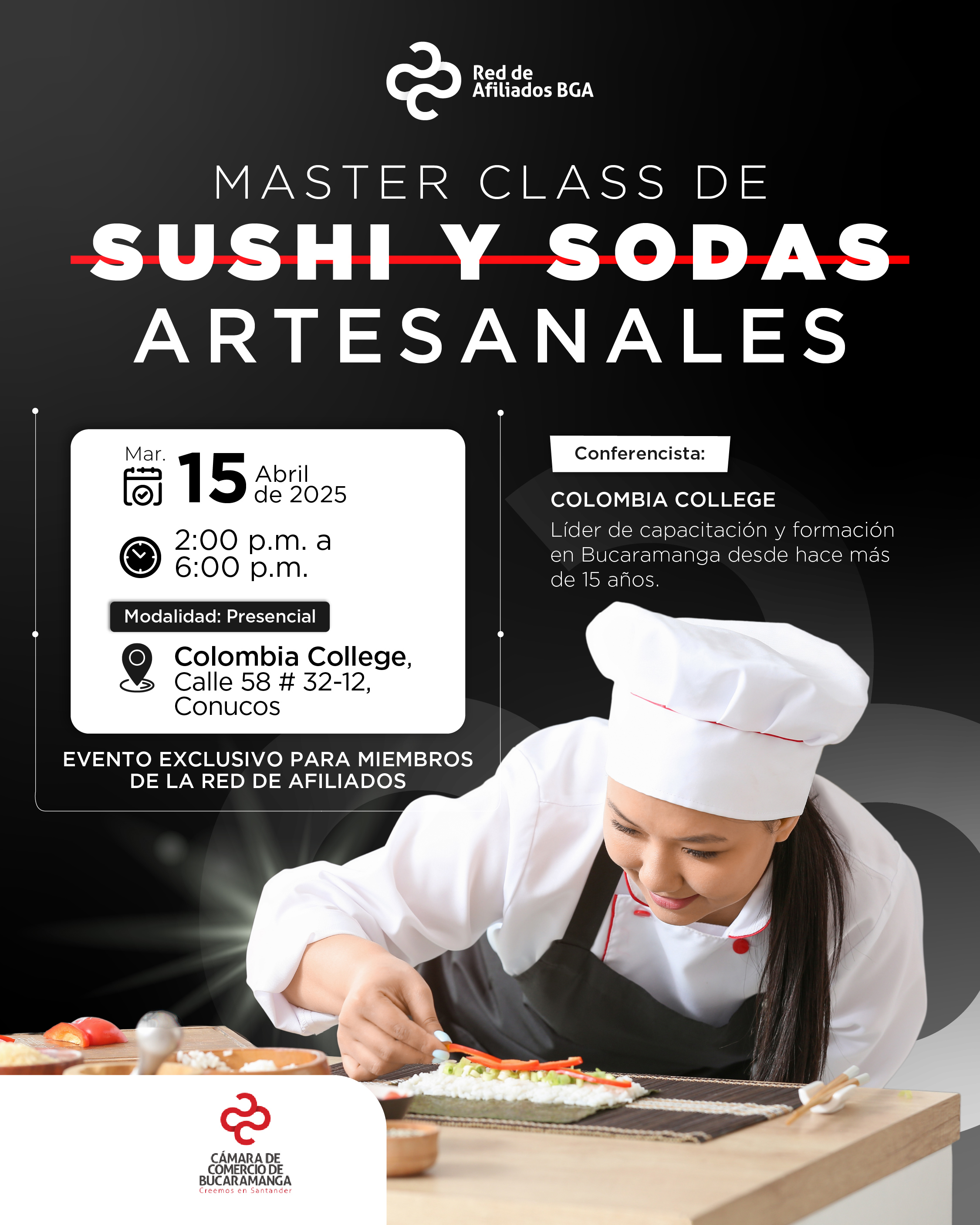 MASTER CLASS DE SUSHI Y SODAS ARTESANALES