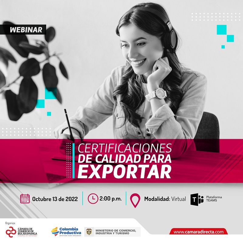 WEBINAR CERTIFICACIONES DE CALIDAD PARA EXPORTAR