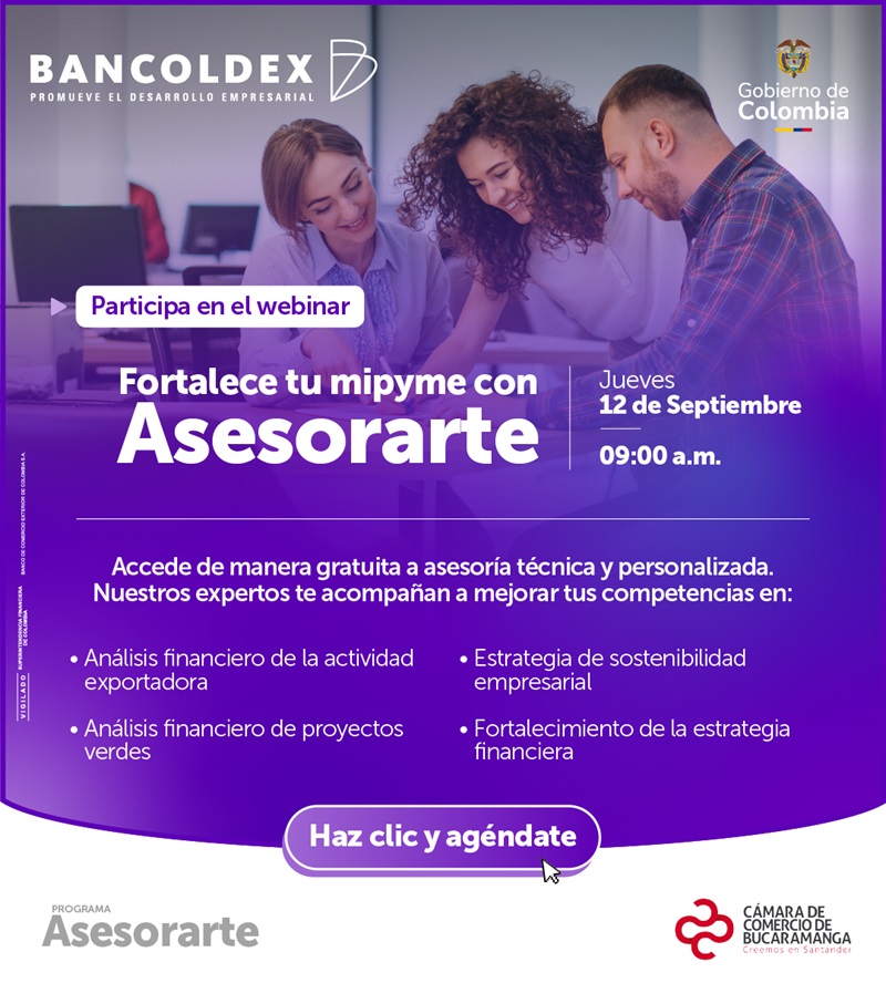 WEBINAR FORTALECE TU MIPYME CON ASESORARTE