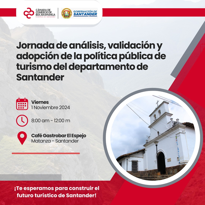 JORNADA DE ANÁLISIS, VALIDACIÓN Y ADOPCIÓN DE LA POLÍTICA PÚBLICA DE TURISMO DEL DPTO STDER