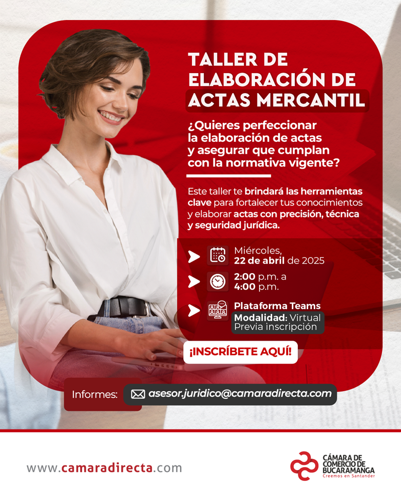 TALLER DE ELABORACI&Oacute;N DE ACTAS MERCANTIL 22 ABRIL 2026