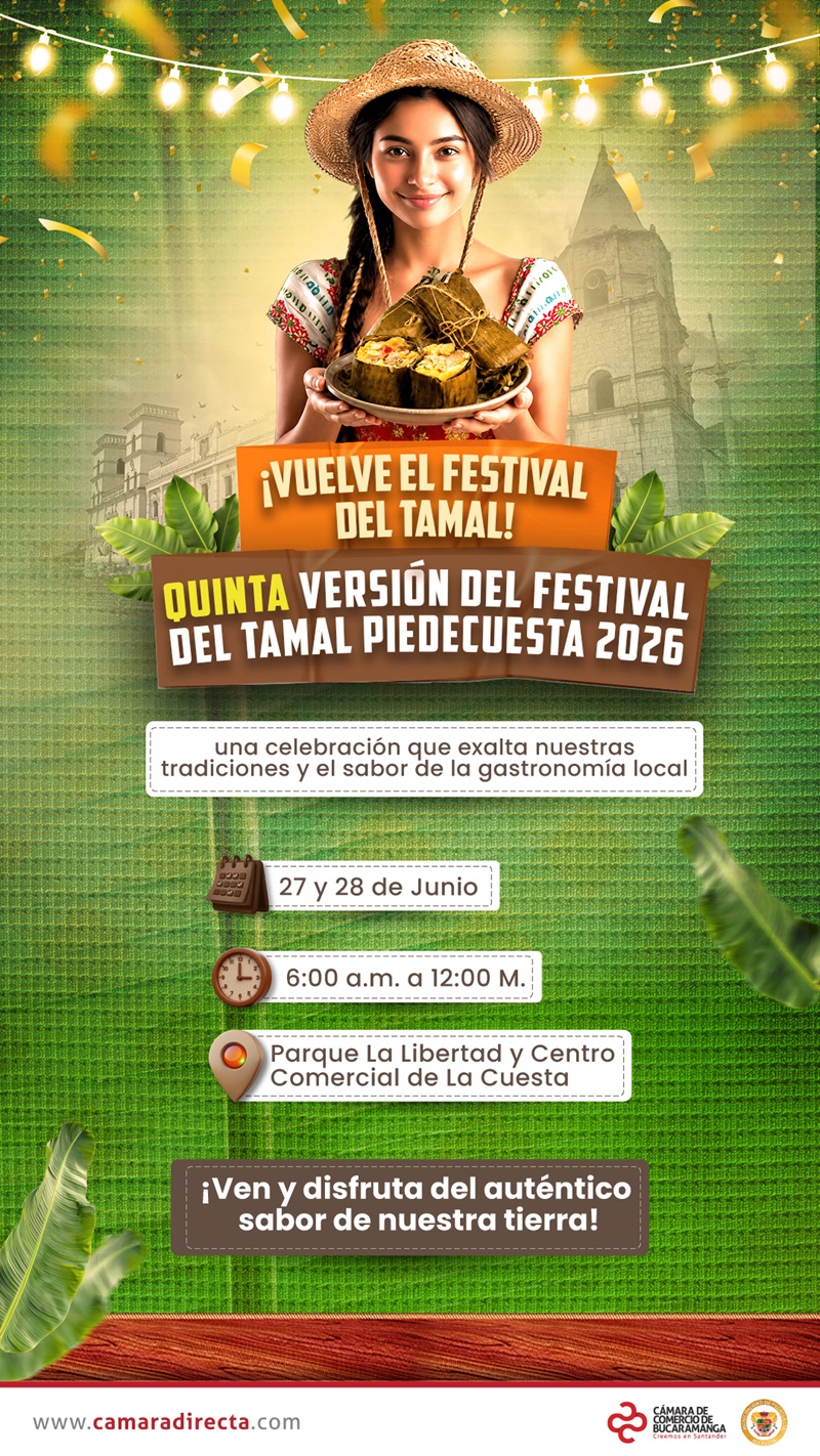 QUINTA VERSI&Oacute;N DEL FESTIVAL DEL TAMAL PIEDECUESTA 2026