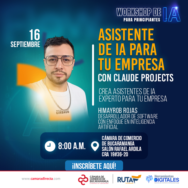 WORKSHOP DE IA PARA PRINCIPIANTES - ASISTENTE DE IA PARA TU EMPRESA