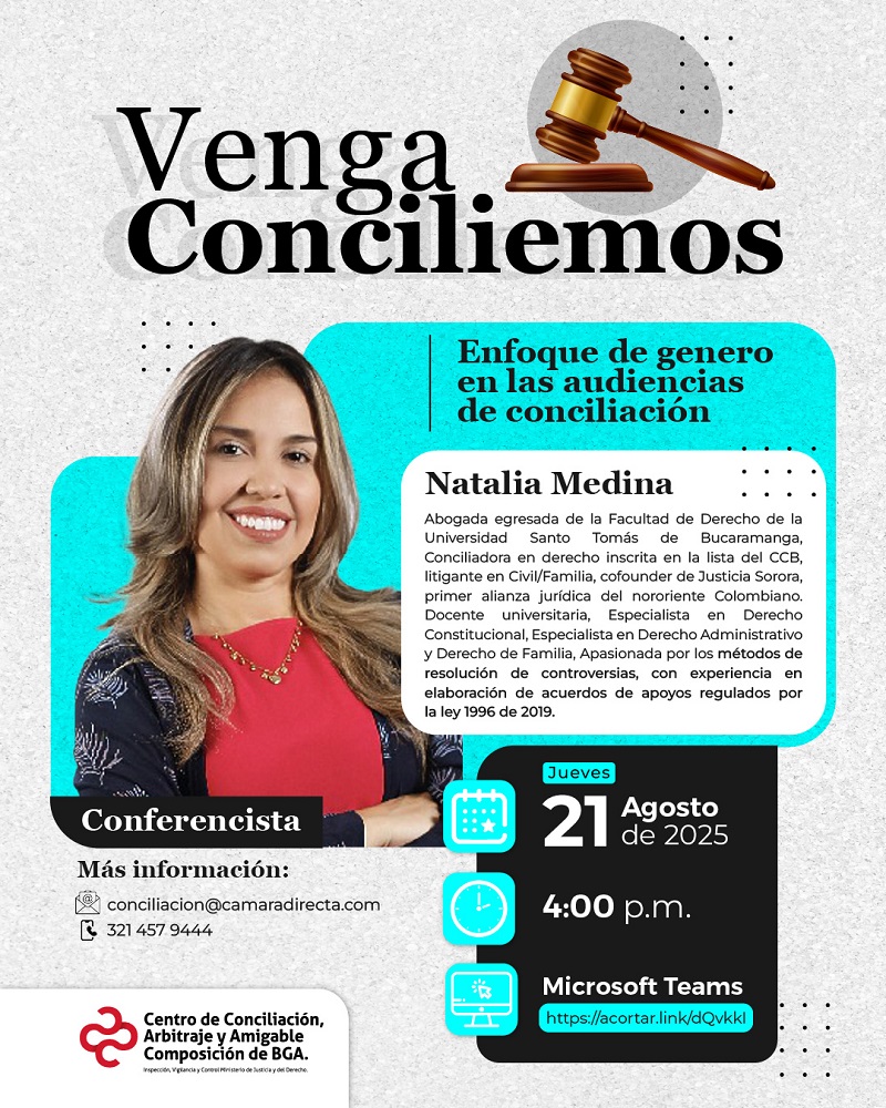 VENGA CONCILIEMOS - ENFOQUE DE GÉNERO EN LAS AUDIENCIAS DE CONCILIACIÓN