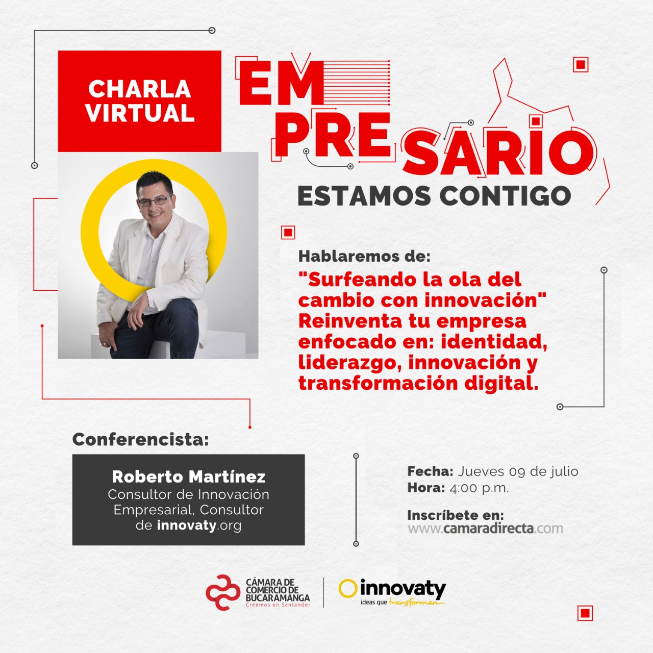 CHARLA VIRTUAL - SURFEANDO LA OLA DEL CAMBIO CON INNOVACIÓN