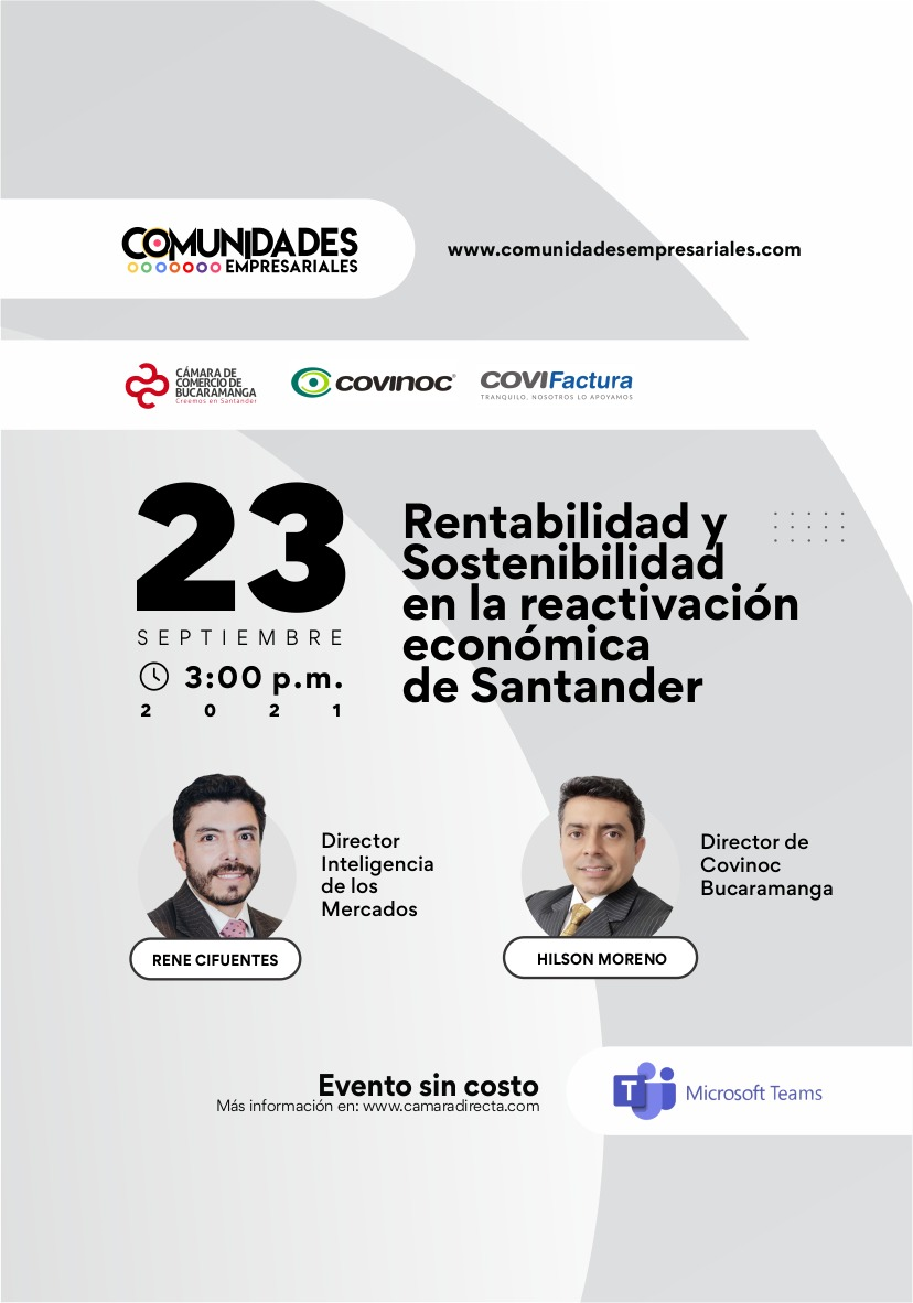 WEBINAR RENTABILIDAD Y SOSTENIBILIDAD EN LA REACTIVACIÓN ECONÓMICA DE SANTANDER