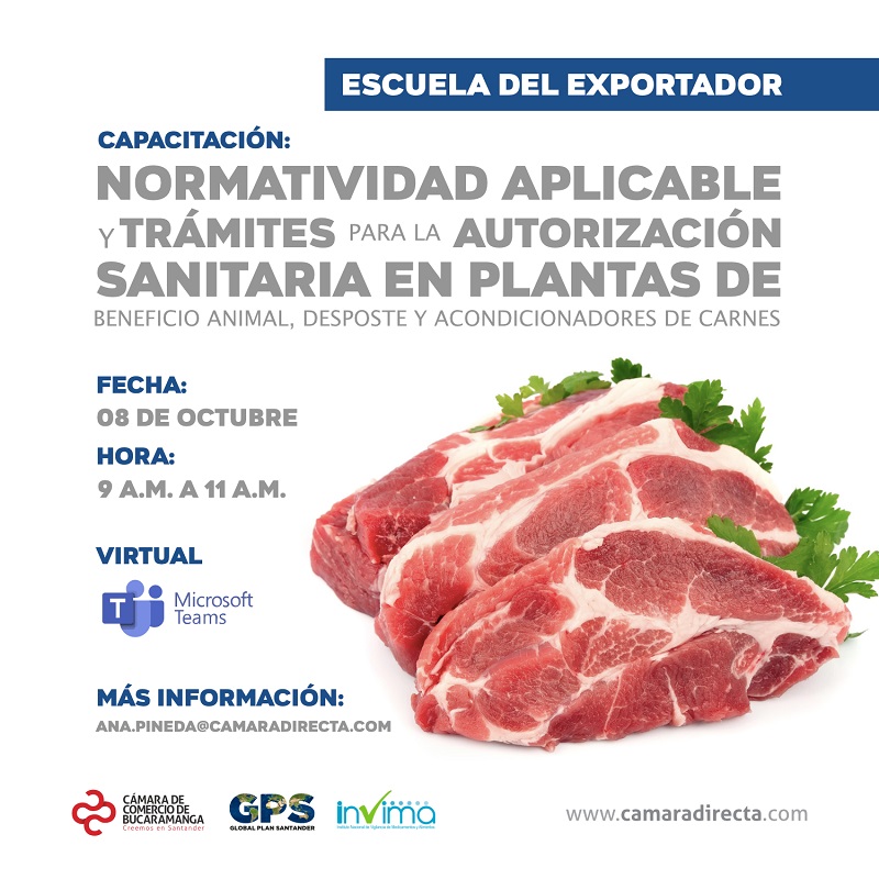 TALLER NORMATIVIDAD APLICABLE Y TRÁMITES PARA LA AUTORIZACIÓN SANITARIA EN PLANTAS DE BENEFICIO ANIMAL, DESPOSTE Y ACONDICIONADORES DE CARNES