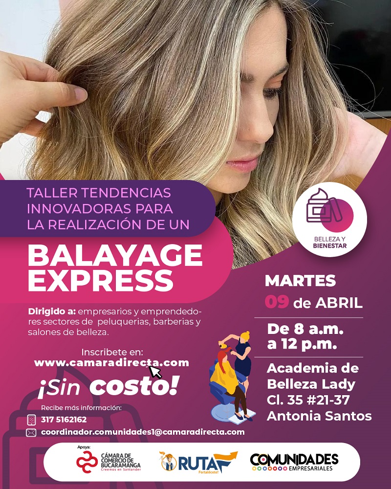 TALLER "TENDENCIAS INNOVADORAS PARA LA REALIZACIÓN DE UN BALAYAGE EXPRESS" 