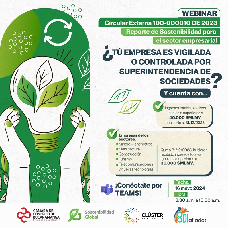 CIRCULAR EXTERNA 100-000010 DE 2023 - REPORTE DE SOSTENIBILIDAD PARA EL SECTOR EMPRESARIAL