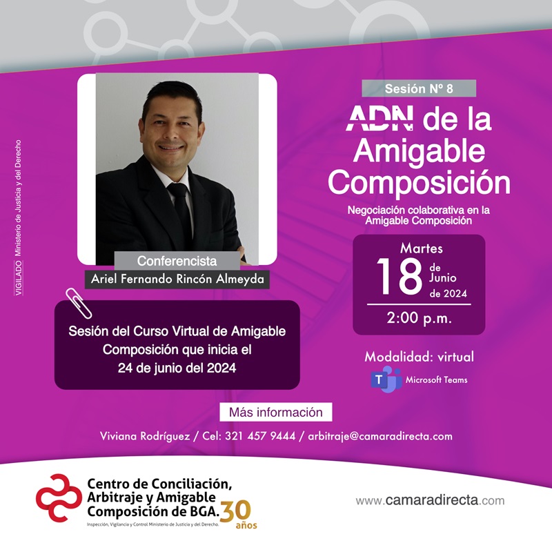 SESIÓN No. 8 ADN DE LA AMIGABLE COMPOSICIÓN 