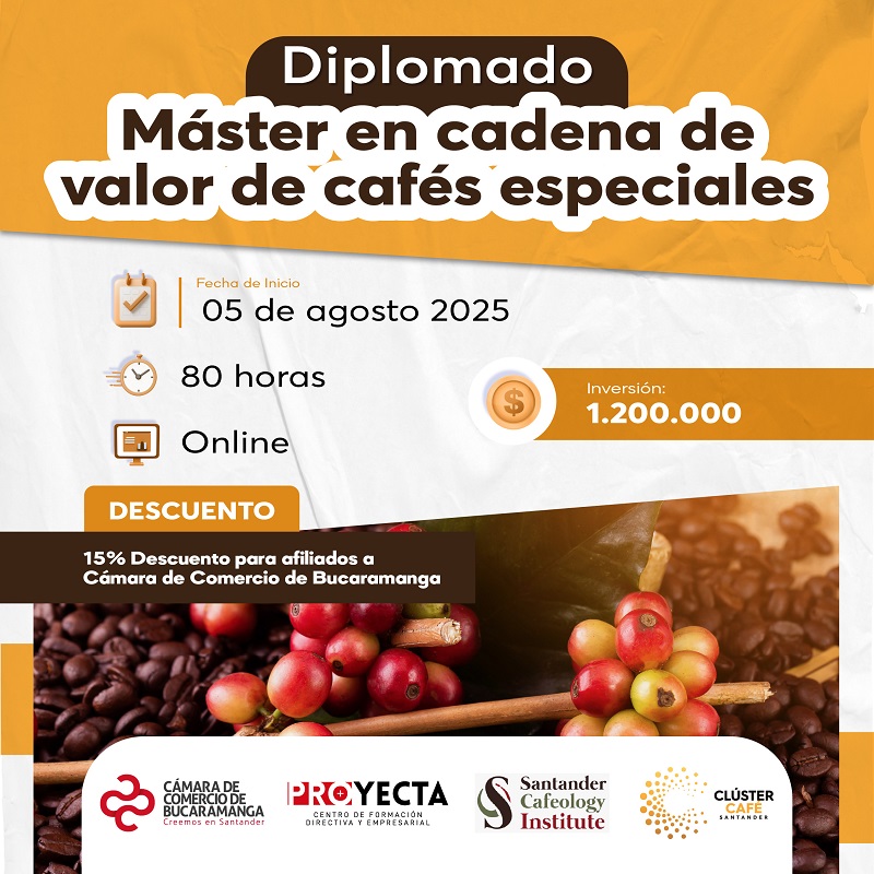 DIPLOMADO MÁSTER EN CADENA DE VALOR DE CAFÉS ESPECIALES