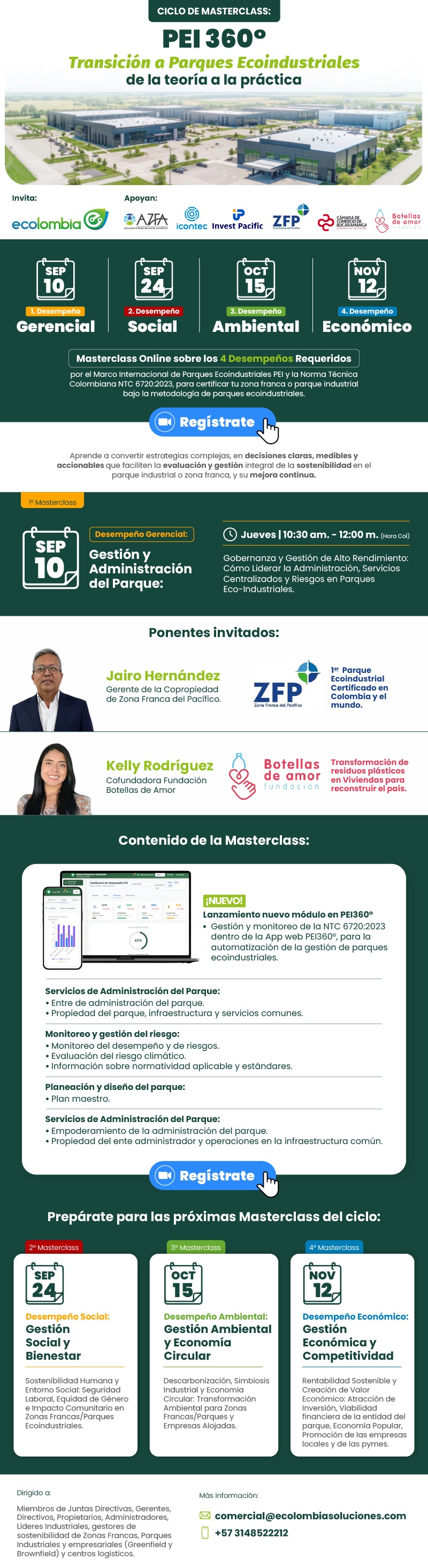 MASTERCLASS DEL CICLO PEI 360 TRANSICI&Oacute;N A PARQUES ECOINDUSTRIALES