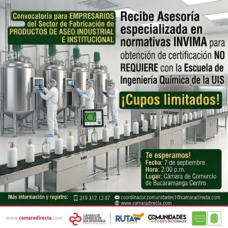 CONVOCATORIA PARA FABRICANTES DE PRODUCTOS DE ASEO INDUSTRIAL E INSTITUCIONAL