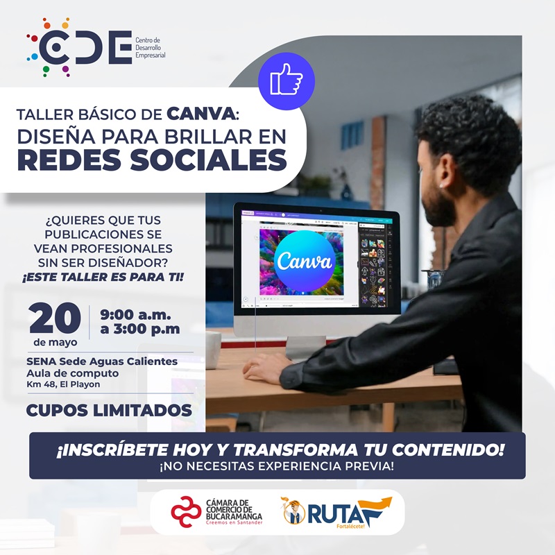 TALLER BÁSICO DE CANVA: DISEÑA PARA BRILLAR EN REDES SOCIALES