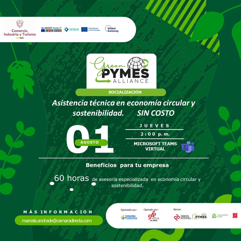 WEBINAR SOCIALIZACIÓN ASISTENCIA TÉCNICA EN ECONOMÍA CIRCULAR Y SOSTENIBILIDAD