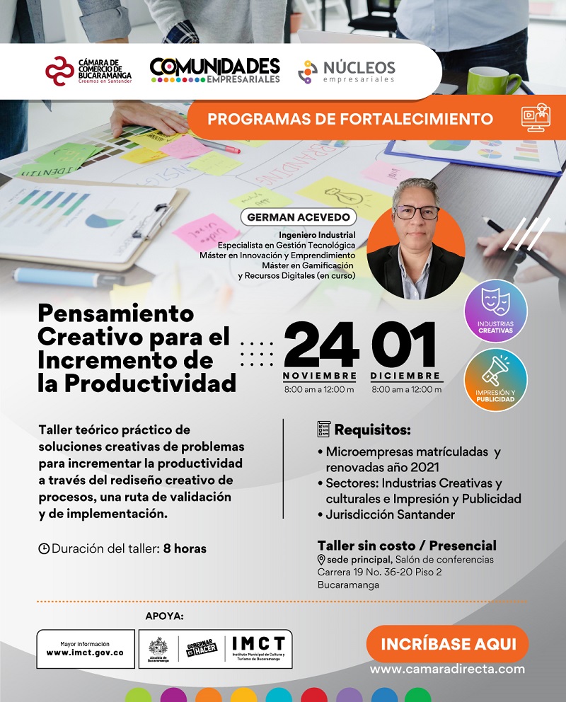 PENSAMIENTO CREATIVO PARA EL INCREMENTO DE LA PRODUCTIVIDAD