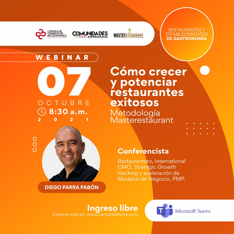 WEBINAR COMO CRECER Y POTENCIAR RESTAURANTES EXITOSOS - METODOLOGÍA MASTERESTAURANT