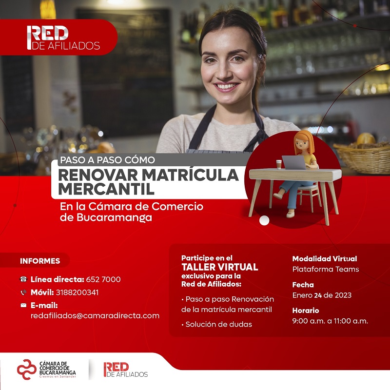 Taller Virtual como renovar matricula mtil y la de sus establecimientos a nivel nacional