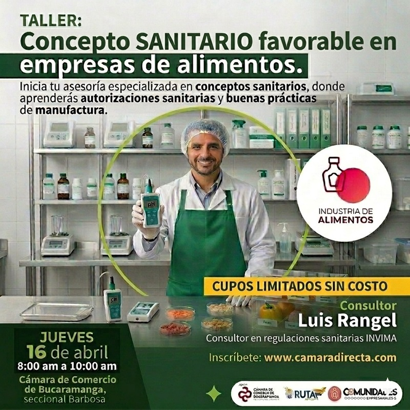 TALLER CONCEPTO SANITARIO FAVORABLE EN EMPRESAS DE ALIMENTOS
