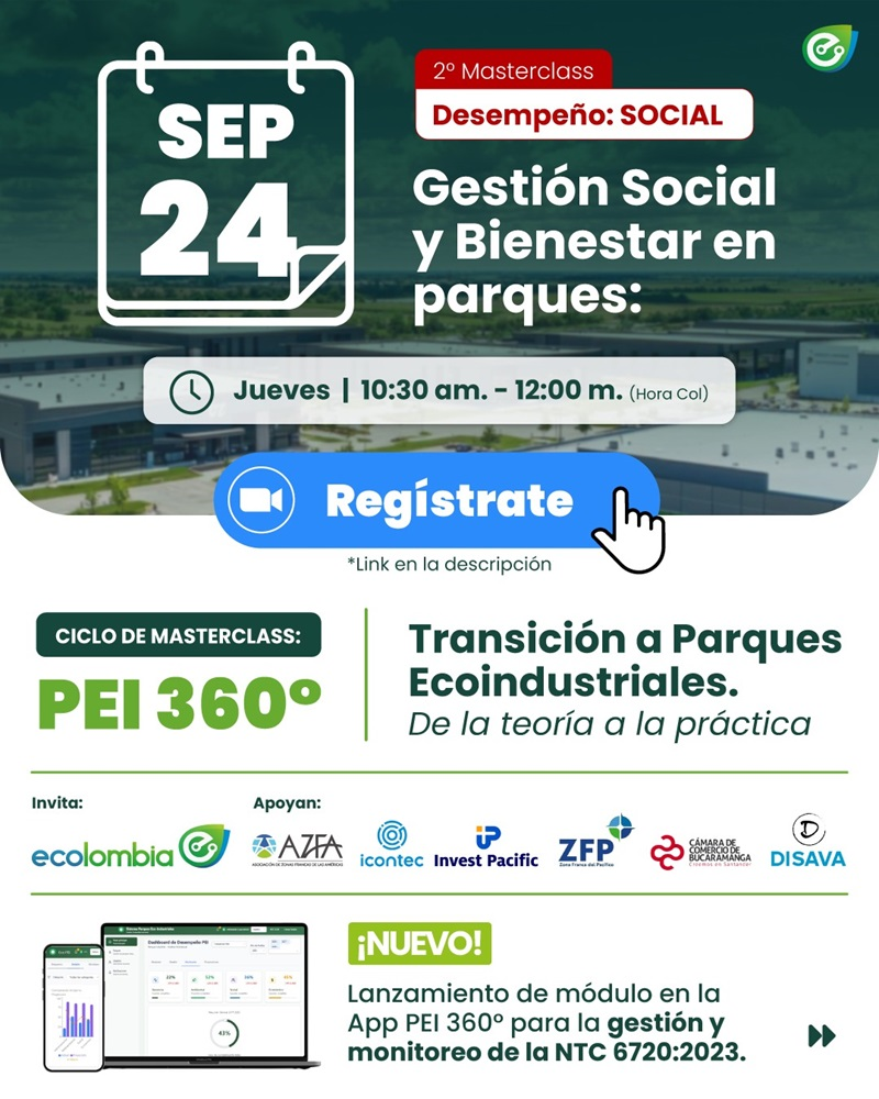 2.&ordf; MASTERCLASS DEL CICLO PEI 360&deg;: "TRANSICI&Oacute;N A PARQUES ECOINDUSTRIALES: DE LA TEOR&Iacute;A A LA PR&Aacute;CTICA"