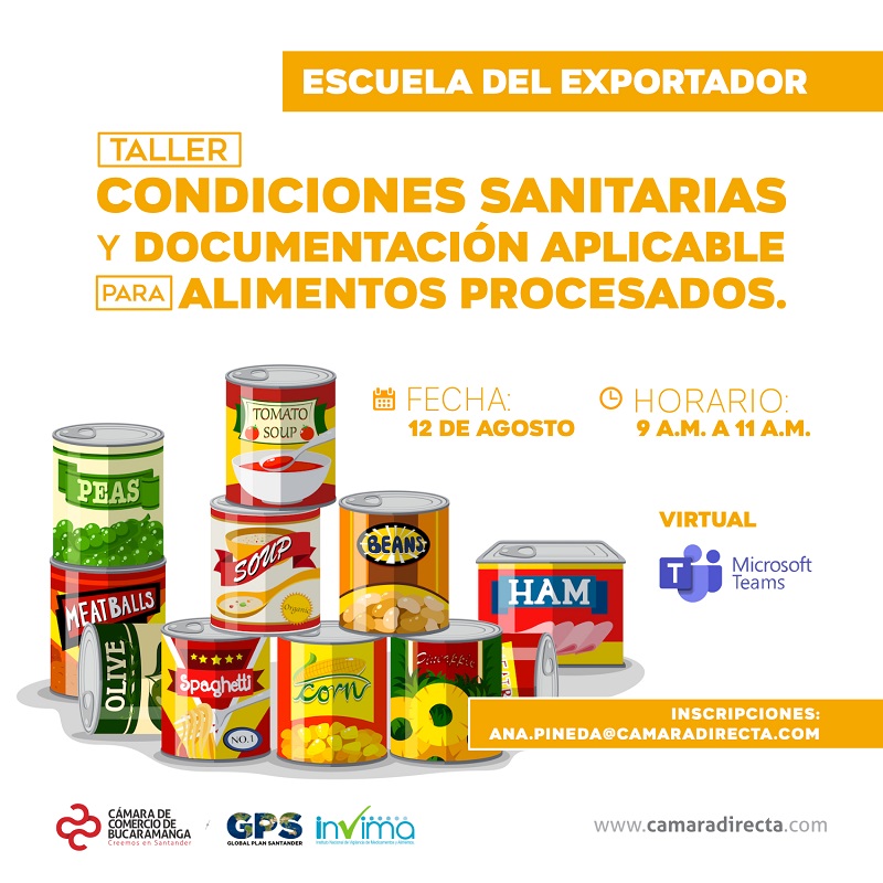 TALLER CONDICIONES SANITARIAS Y DOCUMENTACIÓN APLICABLE PARA ALIMENTOS PROCESADOS