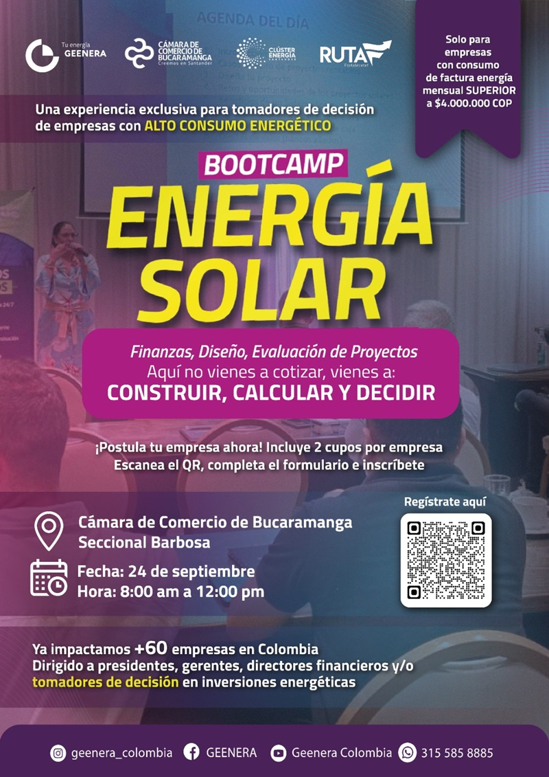 PARTICIPACIÓN BOOTCAMP GRATUITO ENERGIA SOLAR - BARBOSA