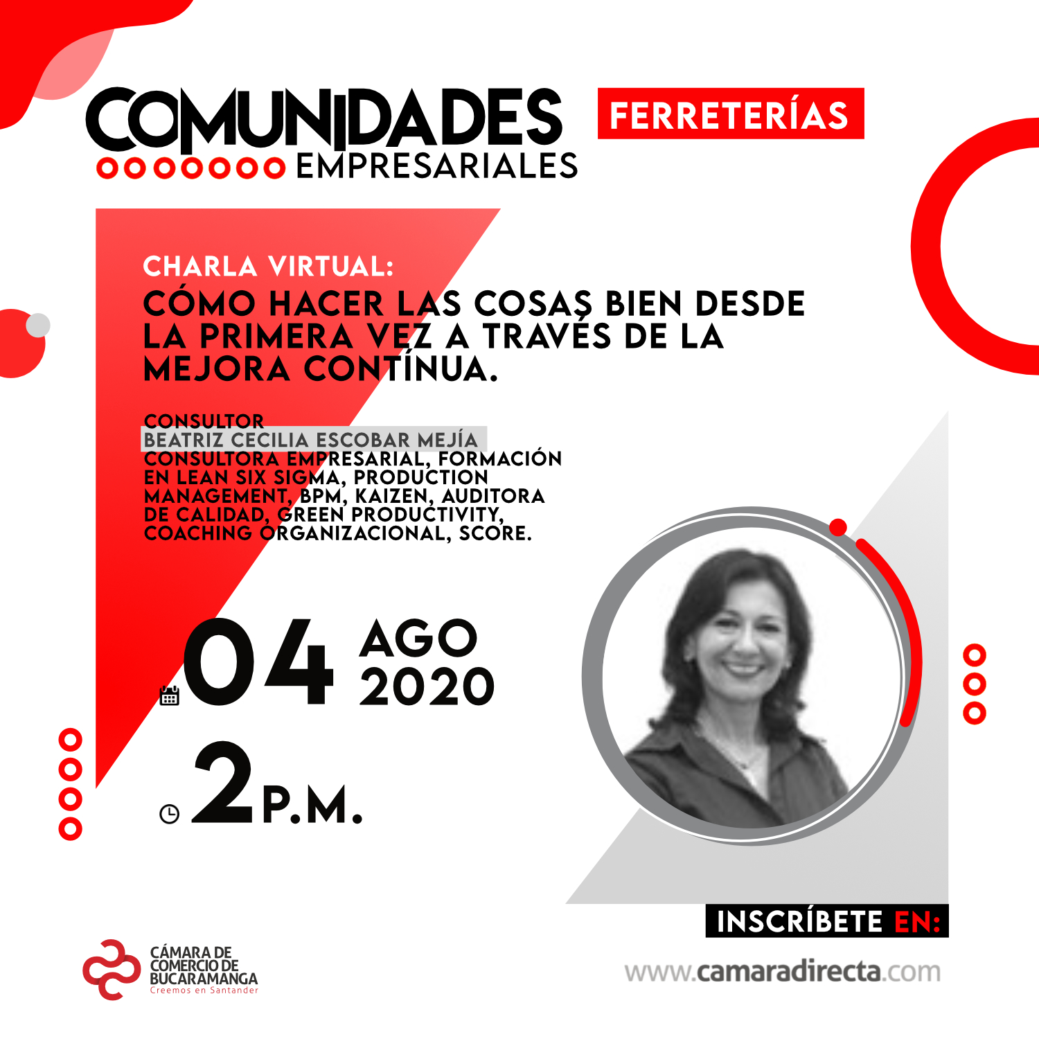 CHARLA VIRTUAL - CÓMO HACER LAS COSAS BIEN DESDE LA PRIMERA VEZ A TRAVÉS DE LA MEJORA CONTINUA