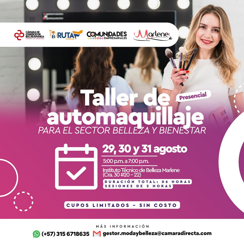 TALLER DE AUTOMAQUILLAJE PARA EL SECTOR BELLEZA Y BIENESTAR