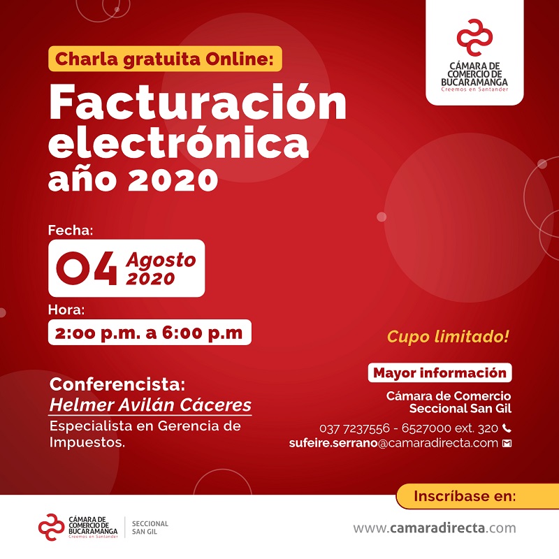 CHARLA ONLINE - FACTURACIÓN ELECTRÓNICA 2020