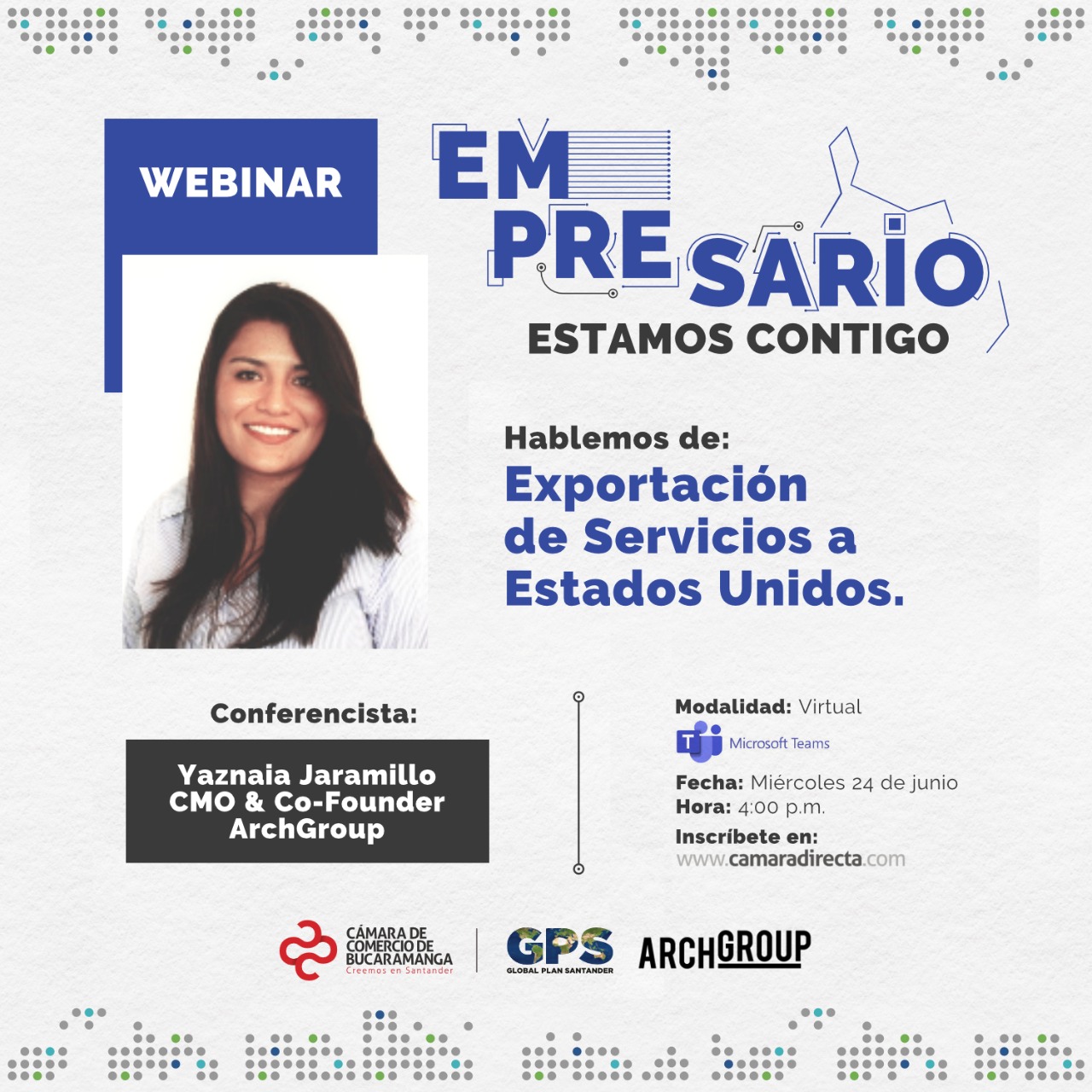 CHARLA VIRTUAL - EXPORTACIÓN DE SERVICIOS A ESTADOS UNIDOS