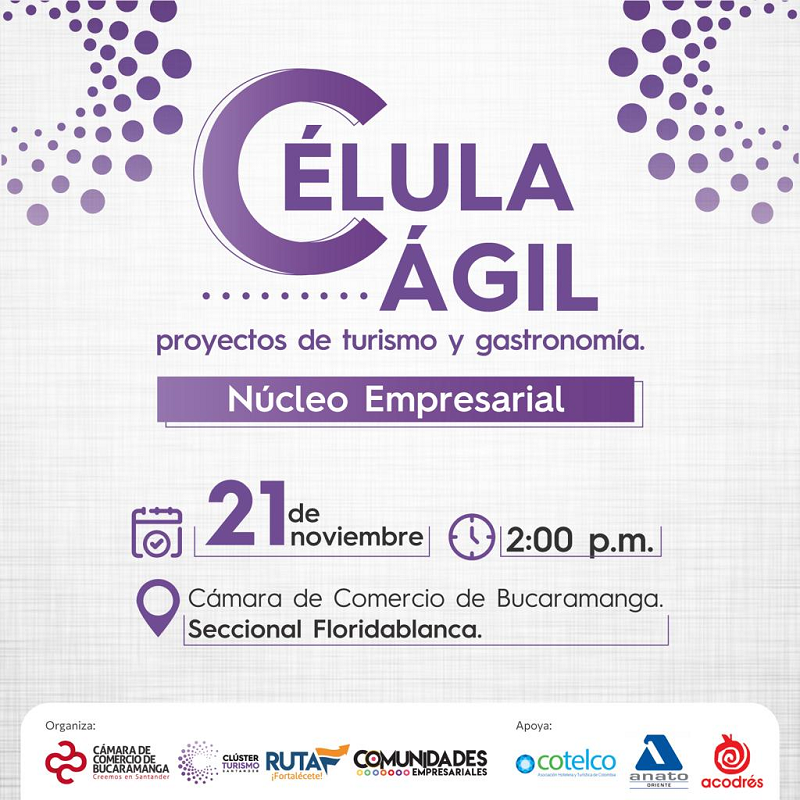 CÉLULA ÁGIL PARA PROYECTOS DE TURISMO Y GASTRONOMÍA