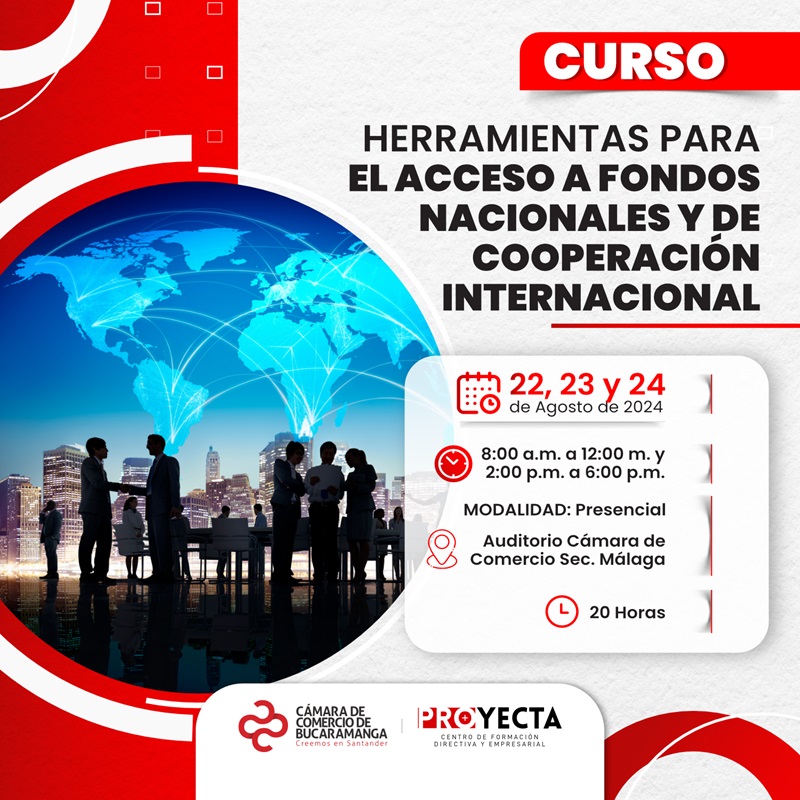 CURSO HERRAMIENTAS PARA EL ACCESO AFONDOS NACIONALES Y DE COOPERACIÓN INTERNACIONAL