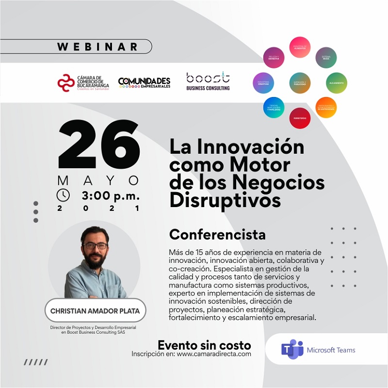 WEBINAR LA INNOVACIÓN COMO MOTOR DE LOS NEGOCIOS DISRUPTIVOS - MULTISECTORIAL